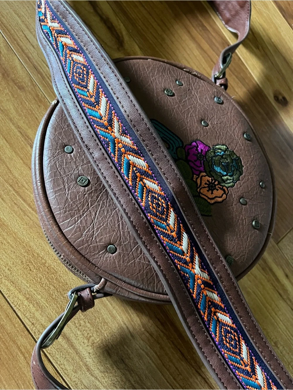 Southwestern Round Crossbody Bag